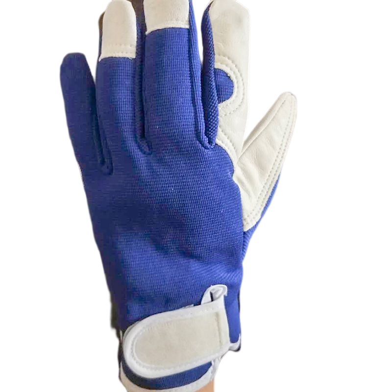 Blue Wear Resistant Sheepskin Garden Gloves Labor Gloves