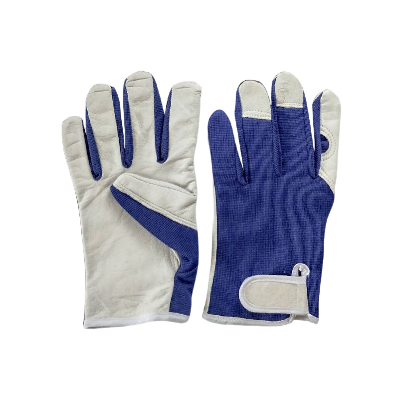 Blue Wear Resistant Sheepskin Garden Gloves Labor Gloves