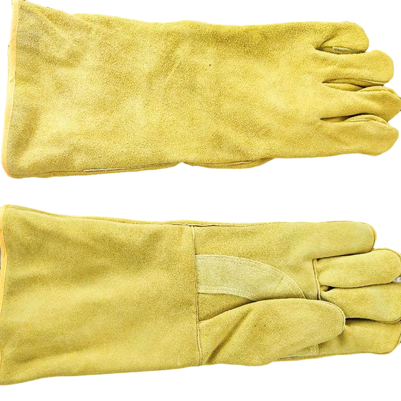 Heat Resistant Wear Resistant Thickened Labor Leather Welding Gloves