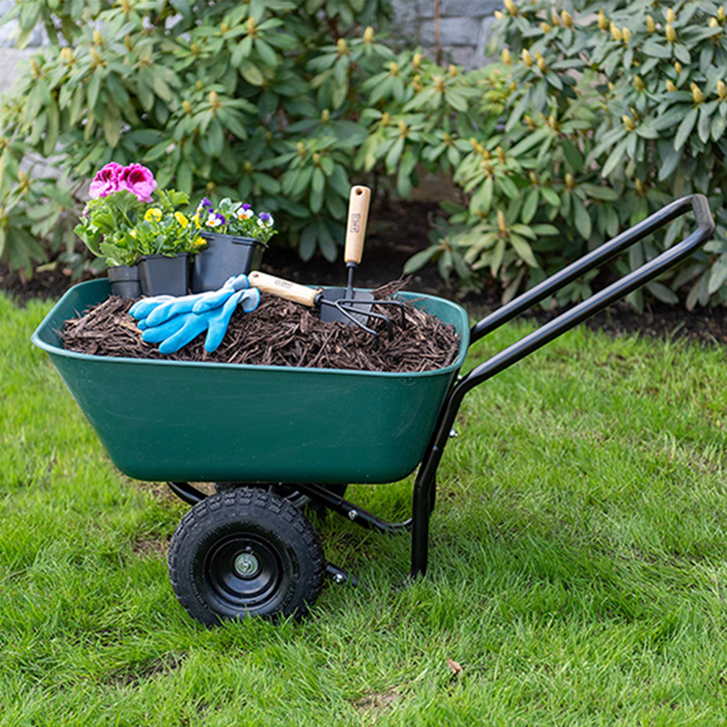 Garden Two Wheel Trolley with Plastic Tray