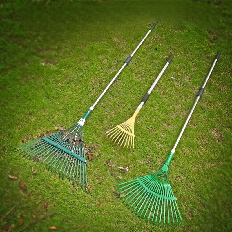 Grass Rake Clean Leaves Sweeping Tool Soft Toothed Leaf Rake