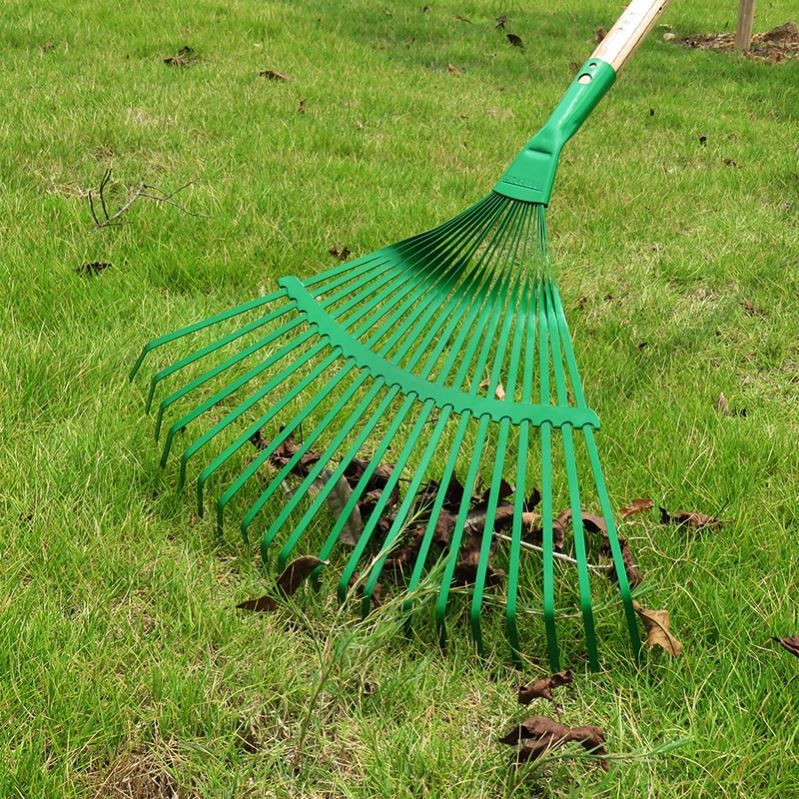 Grass Rake Clean Leaves Sweeping Tool Soft Toothed Leaf Rake