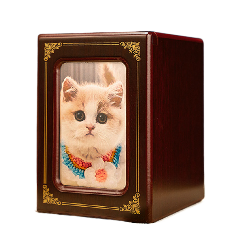 Wooden Urn Pet Animal Funeral Memorial Box