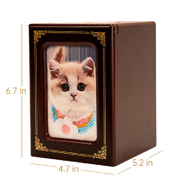 Wooden Urn Pet Animal Funeral Memorial Box