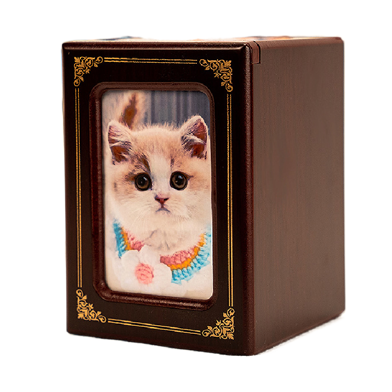 Wooden Urn Pet Animal Funeral Memorial Box