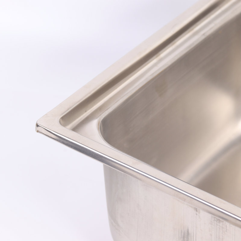 Modern Undermount Rust Resistance And Durable Square Kitchen Sink Single Bowl With Drainboard