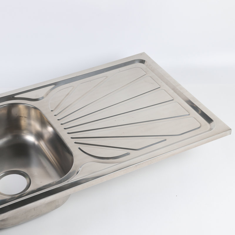 Modern Undermount Rust Resistance And Durable Square Kitchen Sink Single Bowl With Drainboard