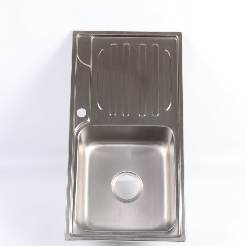 Modern Undermount Rust Resistance And Durable Square Kitchen Sink Single Bowl With Drainboard