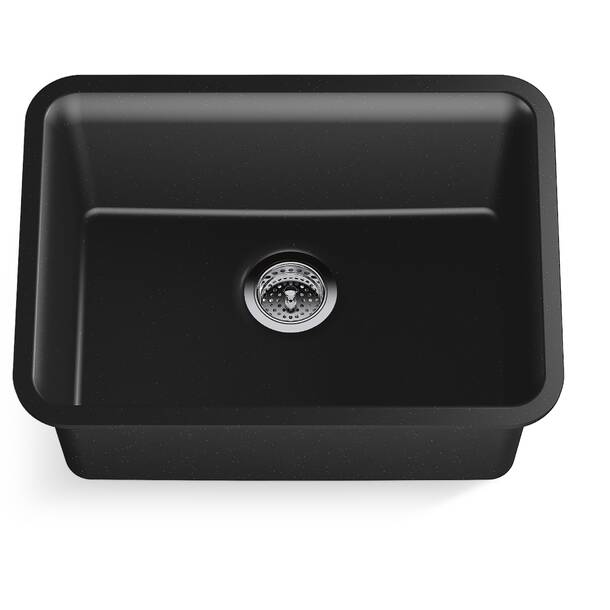 black kitchen sink