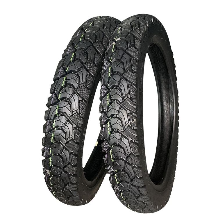 18 Inch Natural Rubber Vertical Pattern Motorcycle Tubeless Tire