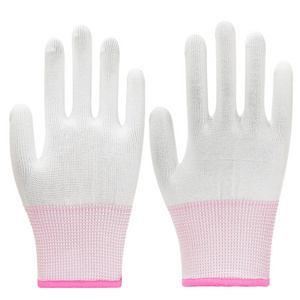 Thin Nylon Knitted Anti Static Dust Free Safety Breathable Soft Elastic Work Gloves