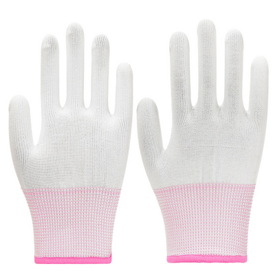 Thin Nylon Knitted Anti Static Dust Free Safety Breathable Soft Elastic Work Gloves