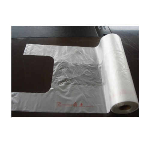 Hot Sell Eco T-Shirt Handles PVC Plastic Bags on Roll