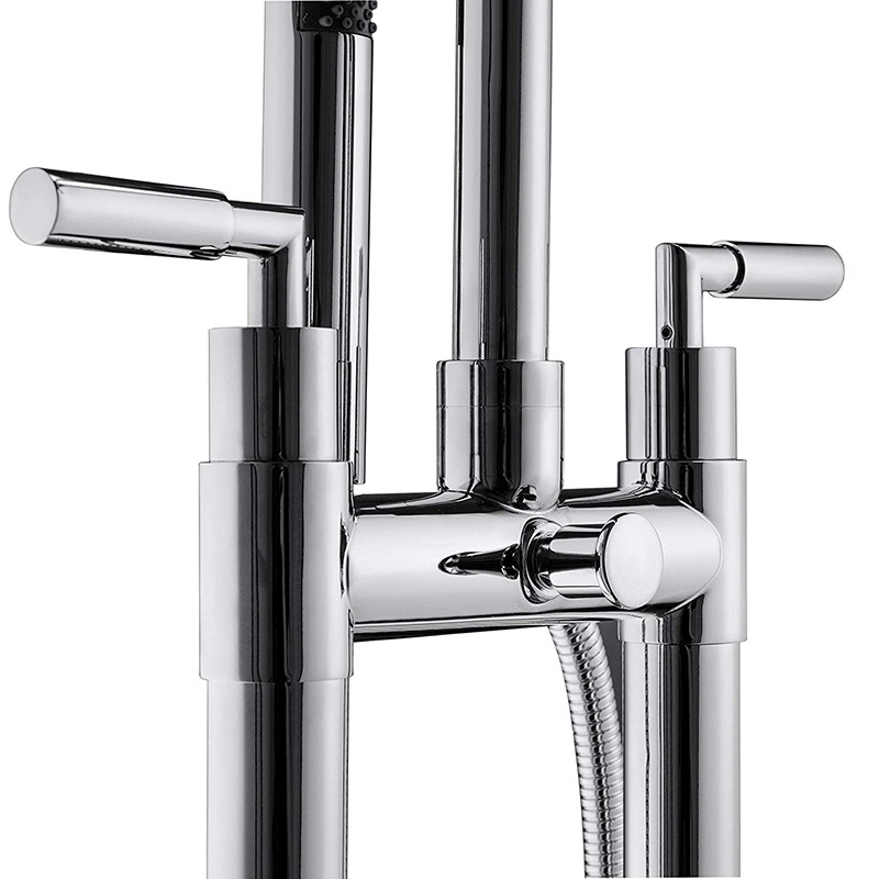 Double Shower Faucet Brass Shower Faucet Mixer Tap Column Set Kit Faucet