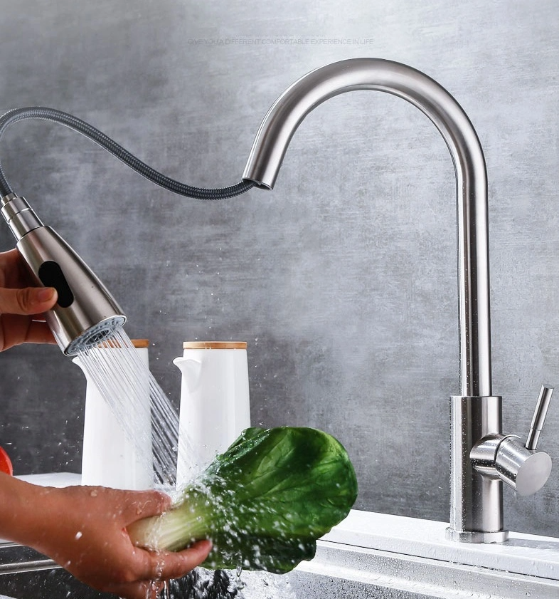 Custom Stainless Steel Faucet Cold Water Sink Pull out Kitchen Faucet Taps Sink