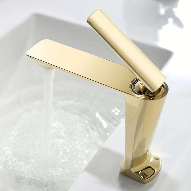 Single Handle Hole Gold Bathroom Basin Sink Tap Taps Mixer Faucet for Bathroom