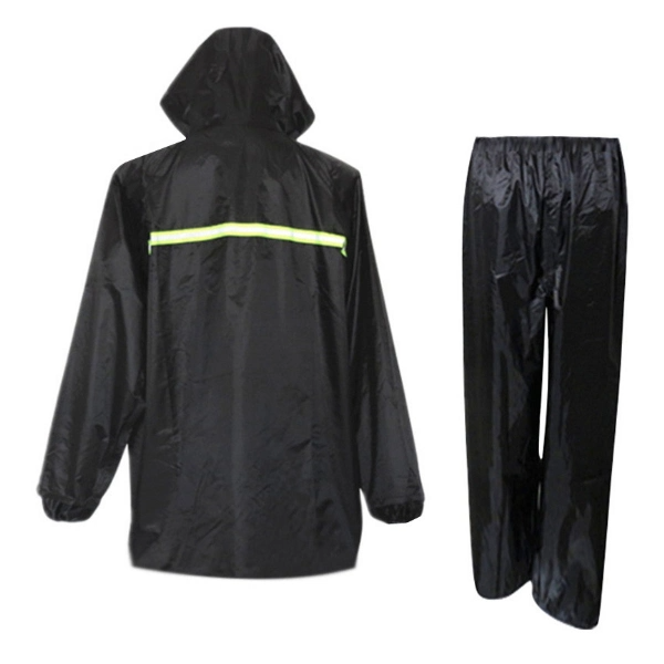 Reflective Safety Foldable Raincoat with Hood for Man