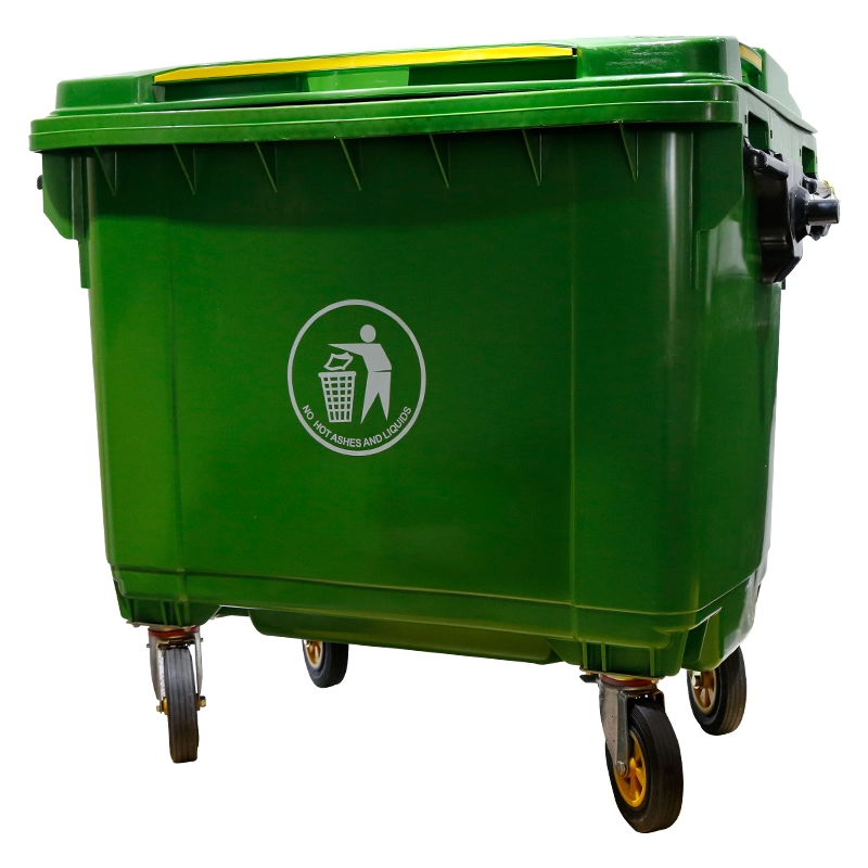 HDPE Big Container Dustbin Plastic Mobile Garbage Bin 660 Liter Garbage Bin