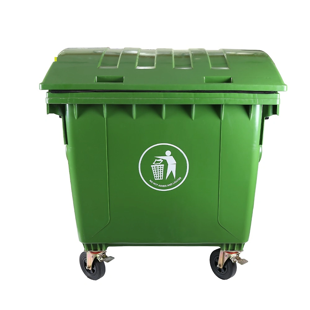 HDPE Big Container Dustbin Plastic Mobile Garbage Bin 660 Liter Garbage Bin