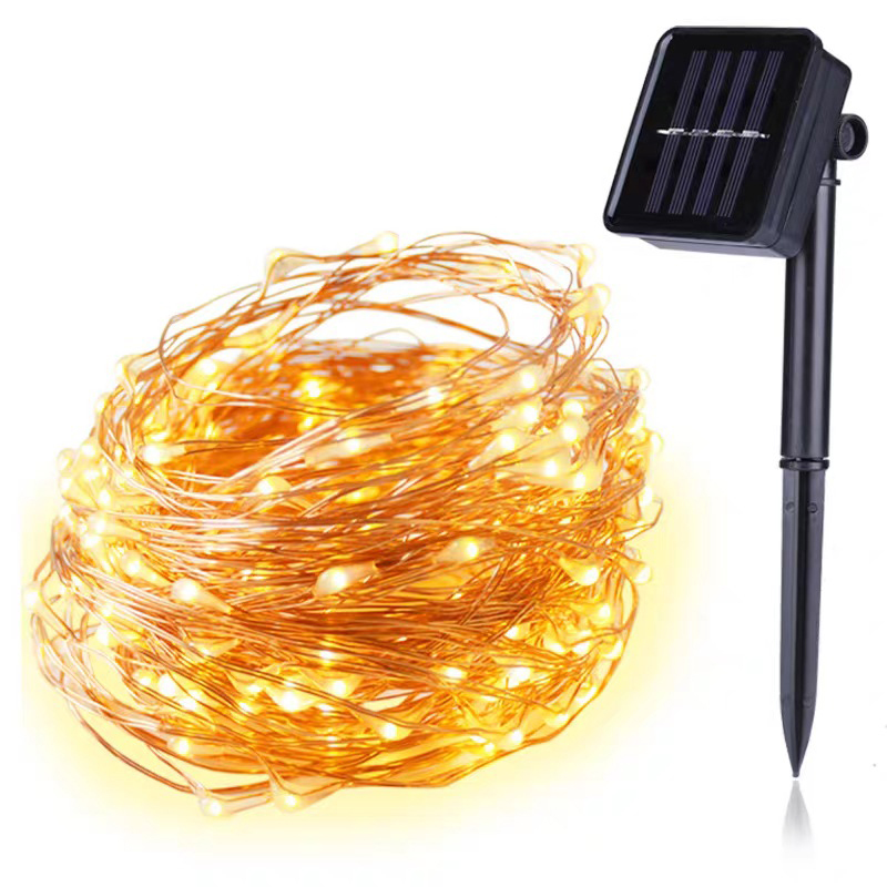 Solar Copper Wire String Light Outdoor Waterproof Decorative Lamp