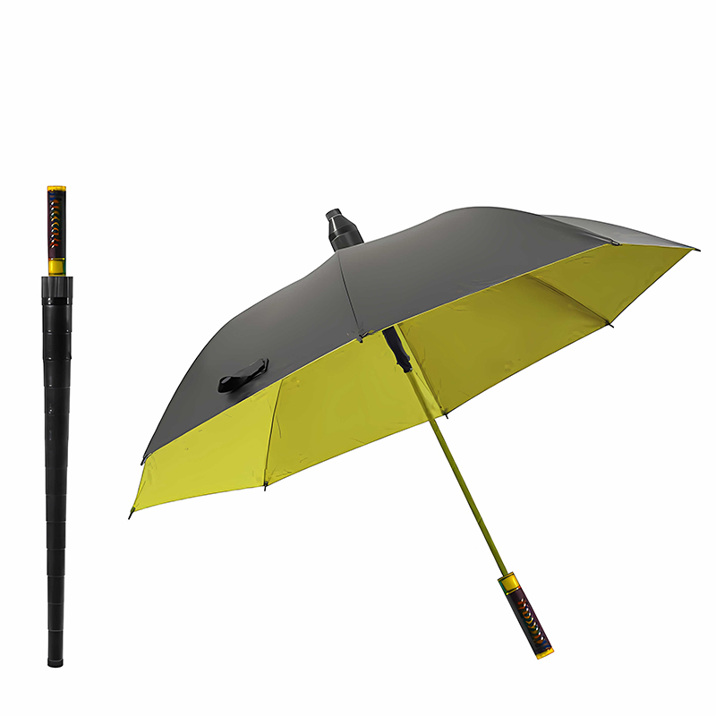 Vinyl Sunny Umbrella Straight Pole Wind-Resistant Long Handle Umbrella