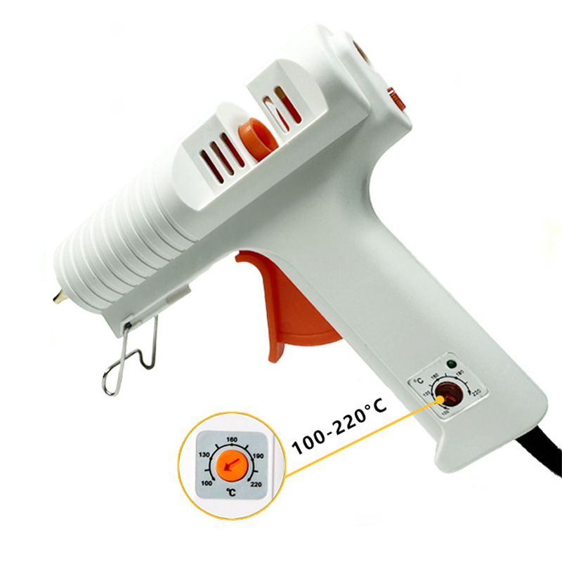 200W Adjustable Temperature Hot Melt Glue Gun with 11mm Glue Stick