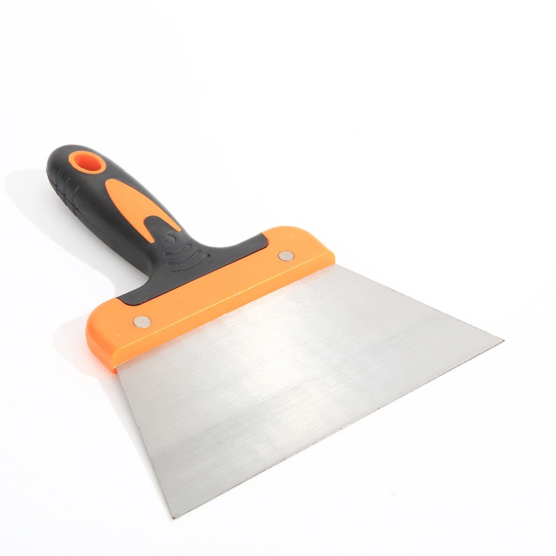 New Korean Orange Plastic Handle Stainless Steel Putty Knife with Wooden Handles