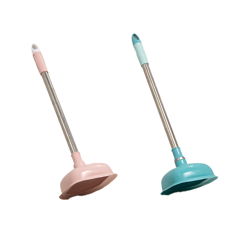 Professional Double Layer Sucker Toilet Drain Plunger with Long Steel Handle
