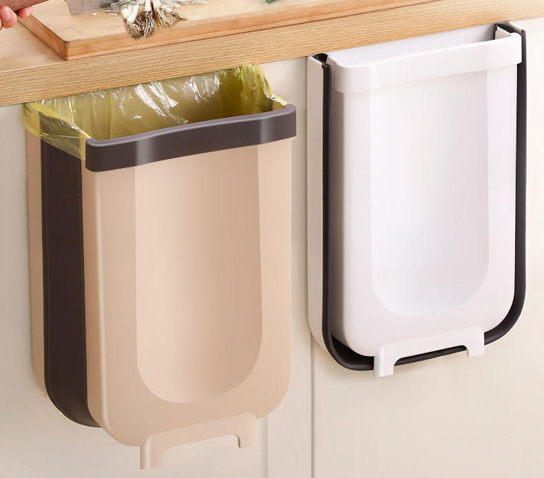 Plastic Hanging Folding Waste Bin Without Lid