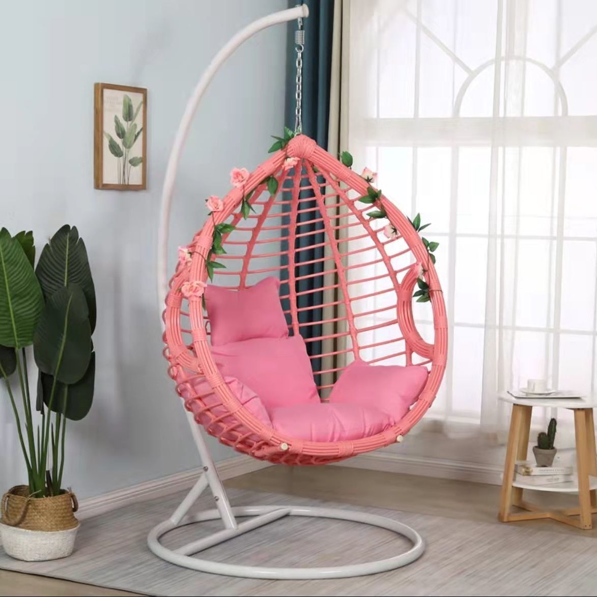 Rotatable Swing Chair for Bedroom with Stand Suitable for adults and Kids