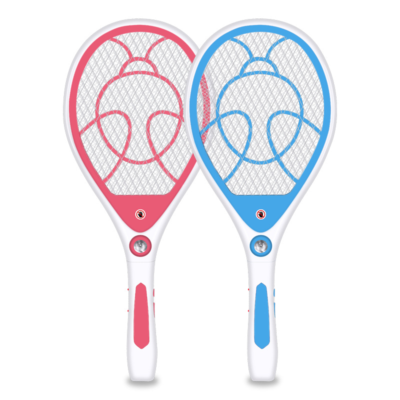 Indoor Rechargeable Electric Mosquito Zapping Fly Killer Swatter Tennis Racket