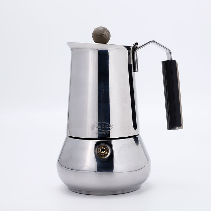 Hot Sale Silver Water boil System Stovetop Espresso Coffee Maker Italian Style Electric Stainless Steel Moka Pot Kettle