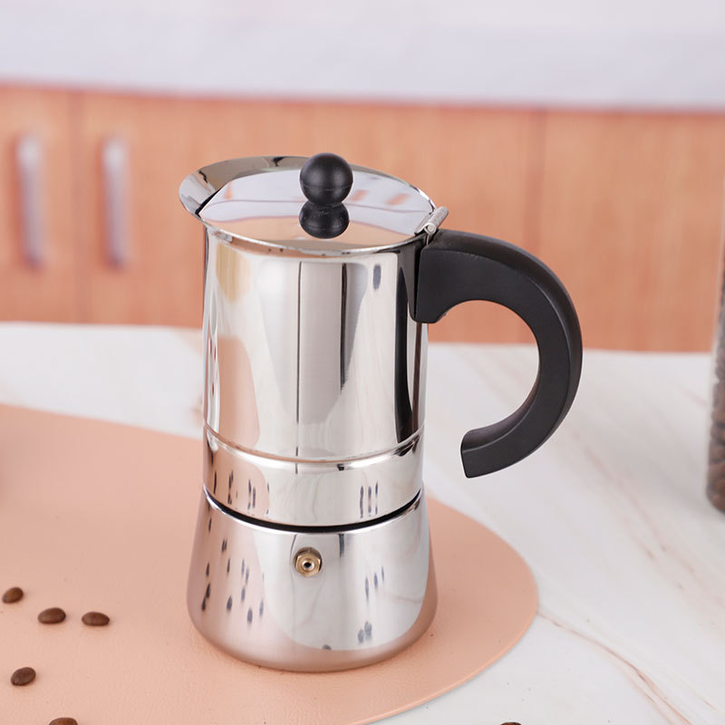 Hot Selling Portable Moka Pot Induction Italian Espresso Stainless Steel Electric Water Coffee Kettle