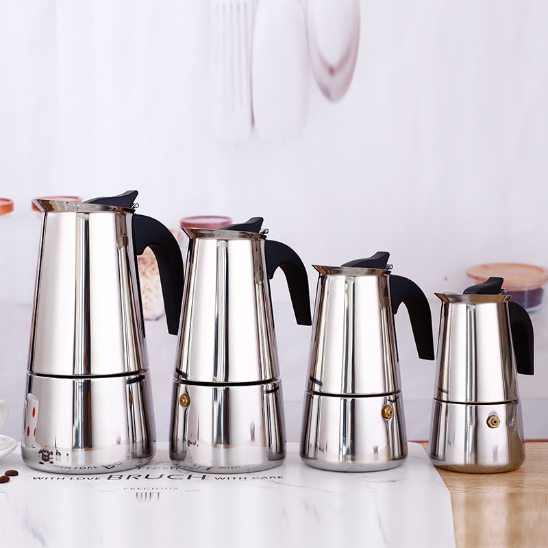 Wholesale Eco Friendly Kitchen Gadgets Mini Stainless Steel Stovetop Espresso Moka Pot Tea Coffee Maker Ketter
