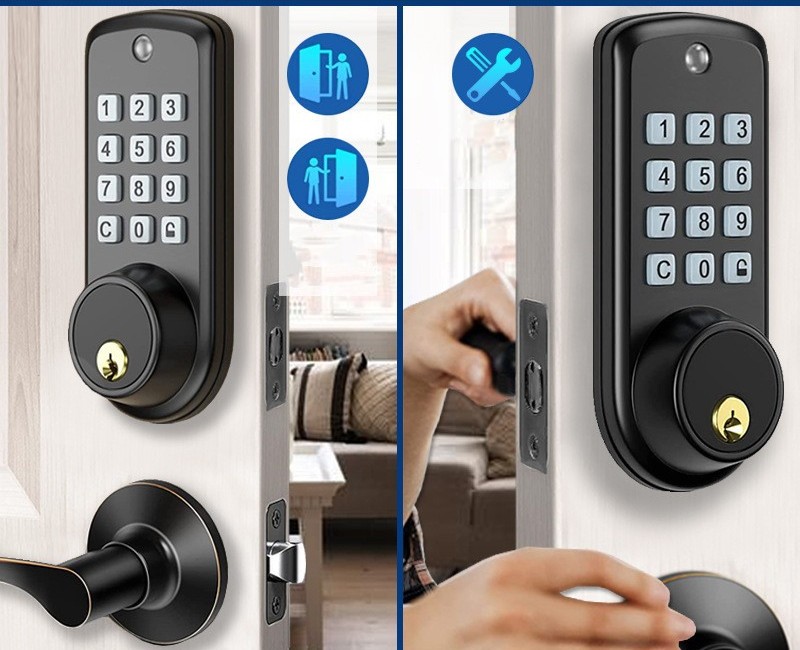 Supplier Smart Keyless Entry Digital Electric Door Keypad Locks With Handle