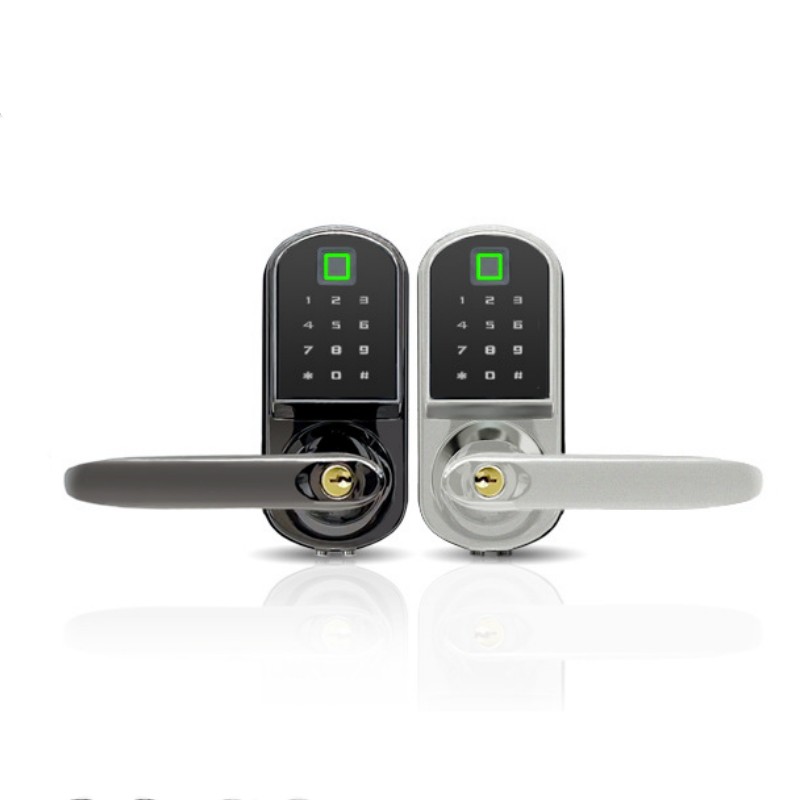 Digital Electronic Keyless Entry Smart Door Lock Fingerprint With Handle For Doors