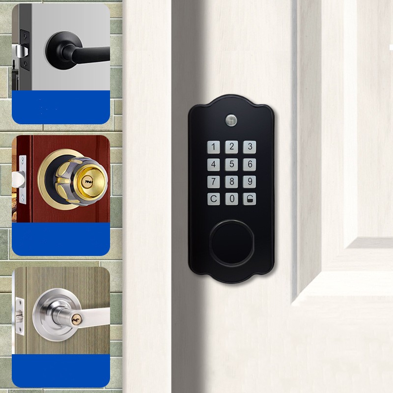 Electronic Keyless Keypad Entry Smart Fingerprint Wifi Keyless Entry Door Locks With Handle