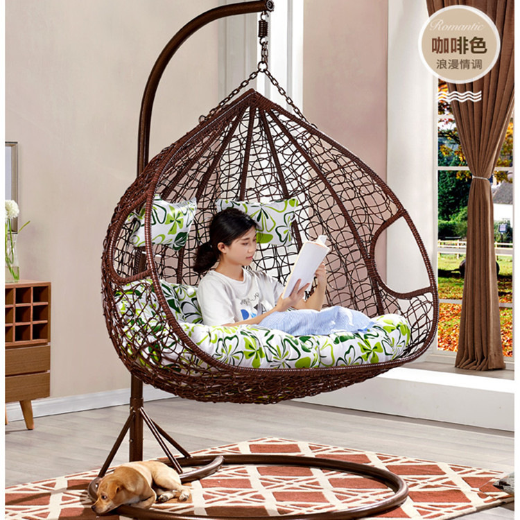 Indoor Balcony Bedroom Hammock Hanging Patio Egg Chair With Stand