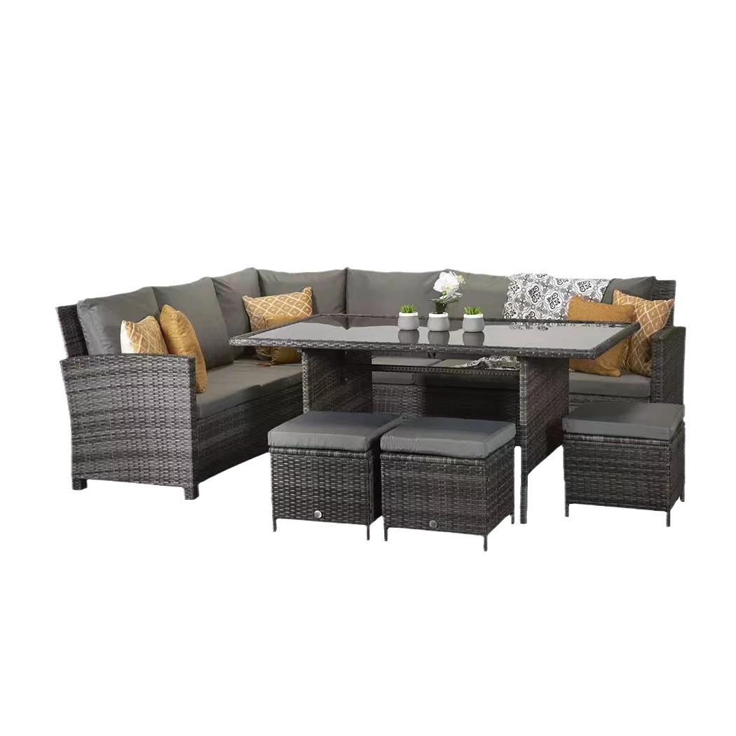 Modern Style Sectional Outdoor Wicker Patio Furniture Rattan Sofa Set