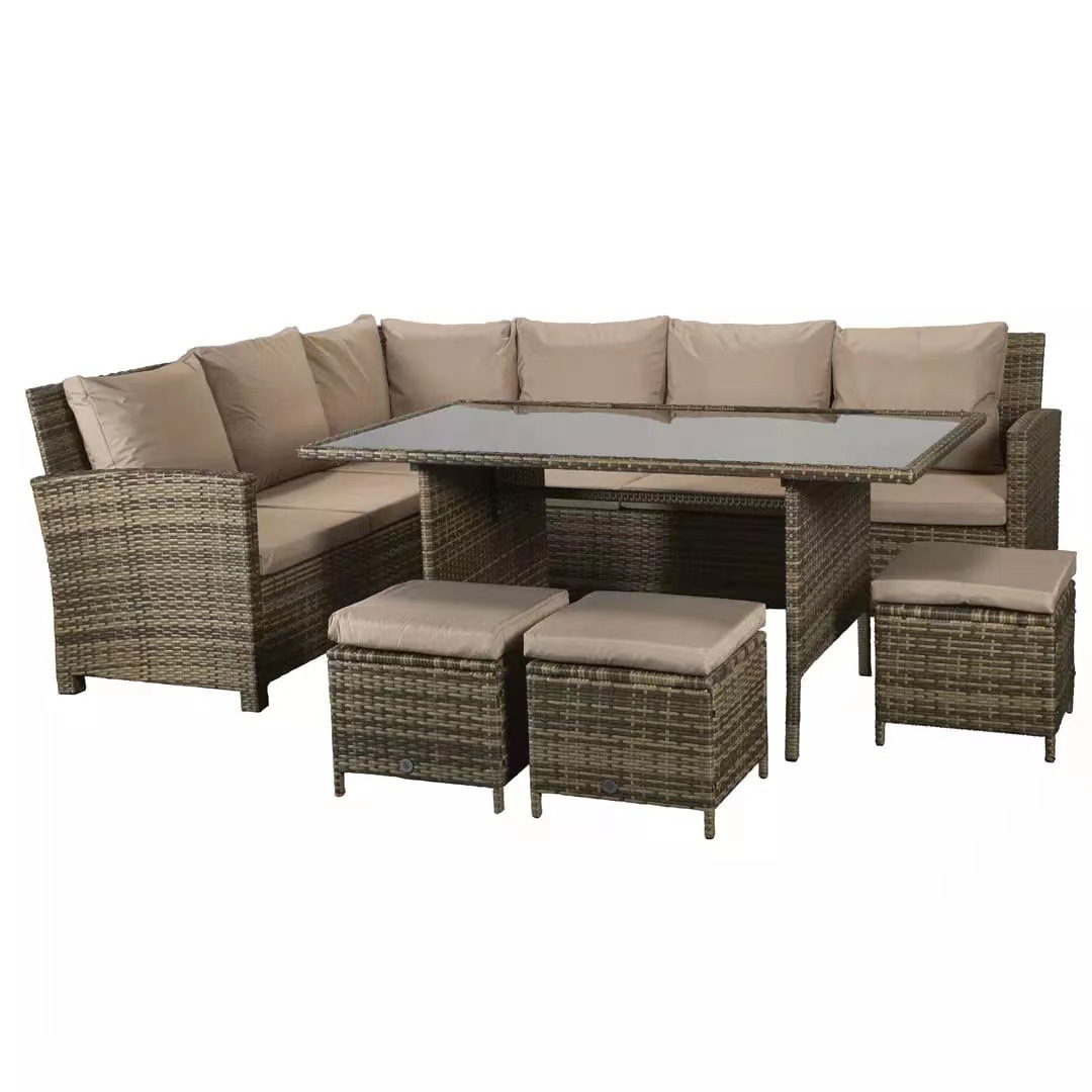 Outdoor Furniture Sectional Waterproof Garden Patio Sofa Sets Rattan Wicker Lounge For Outside