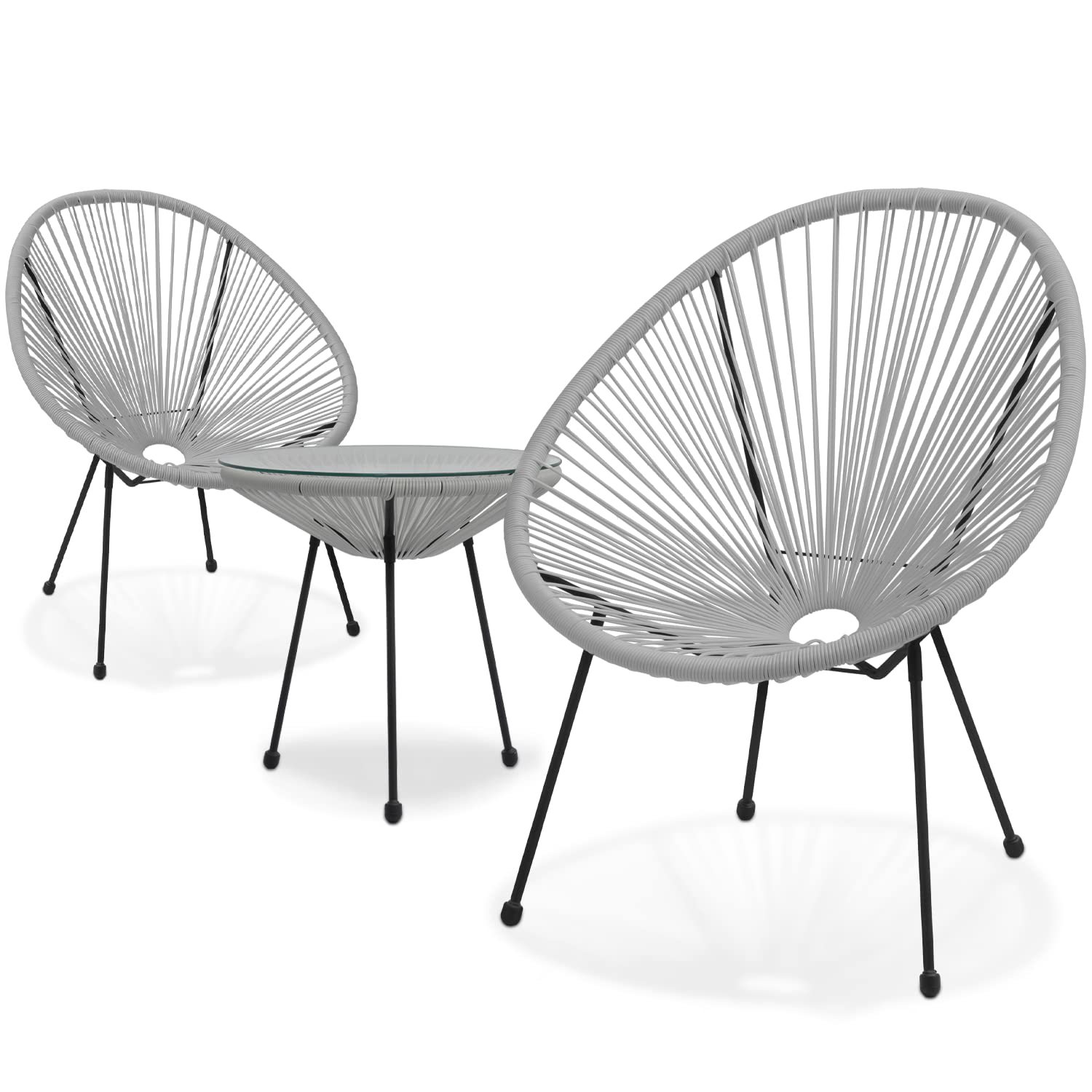 Modern Wicker Outdoor Furniture Backyard Patio Balcony Chair Set For Small Balconies