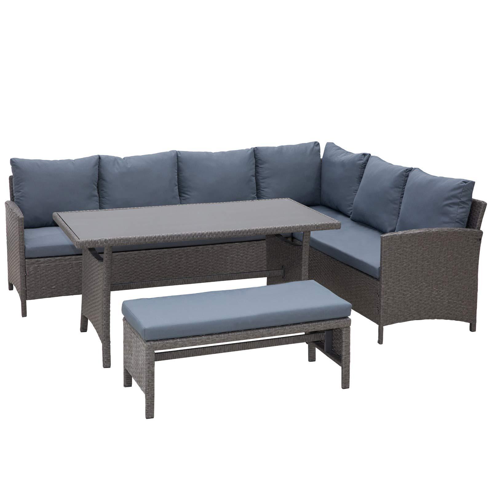 Two Seater Sofa Contemporary Style Design All Weather Pe Rattan Woven Outdoor Patio Garden Couch Seat