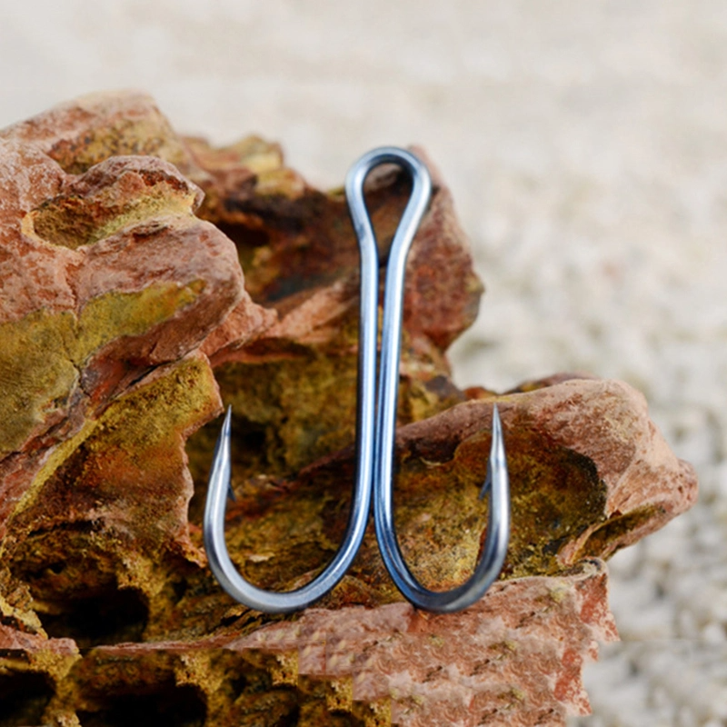 Metal Fishing Hook 60 Degree Double Hooks for Frog Lure