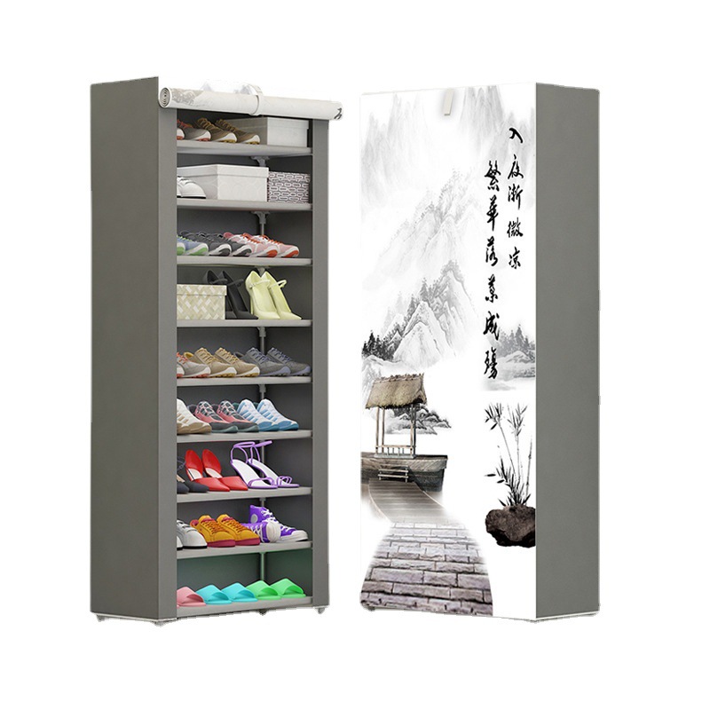 Indoor Sturdy Men Shoe Rack Organizer Shelves Cabinet For Entryway With Cover