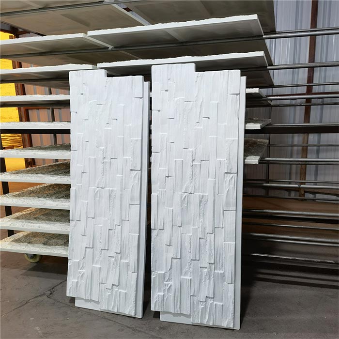 Natural Stone Pattern Wall Cladding Lightweight Interior Exterior Faux Stone Tiles Panels