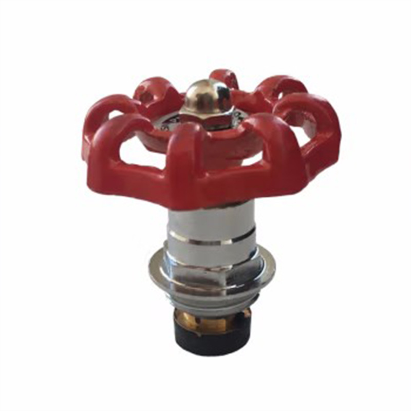 Copper Switch Water Pipe Fittings Red Handle Hand Wheel Water Shut Off Valve