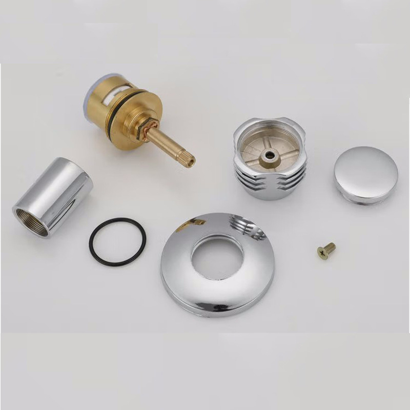 Hot Cold Water Tap Valve Disc Brass Thread Brass Ceramic Faucet Diverter Cartridge