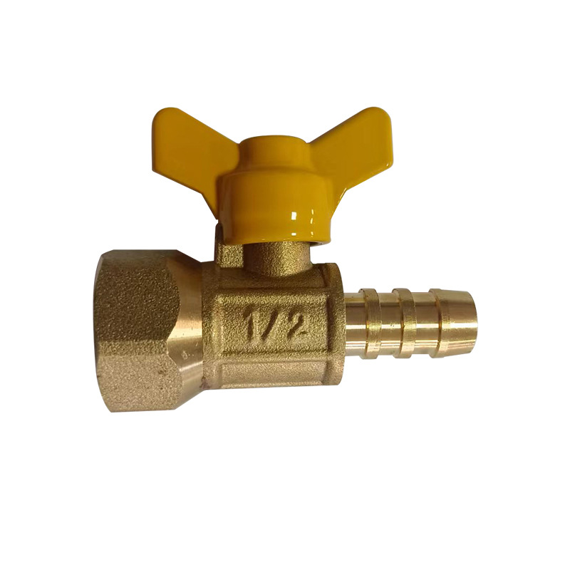 Butterfly Shape Safety Connect Lpg Gas Copper Valves Brass Valve With Nozzle