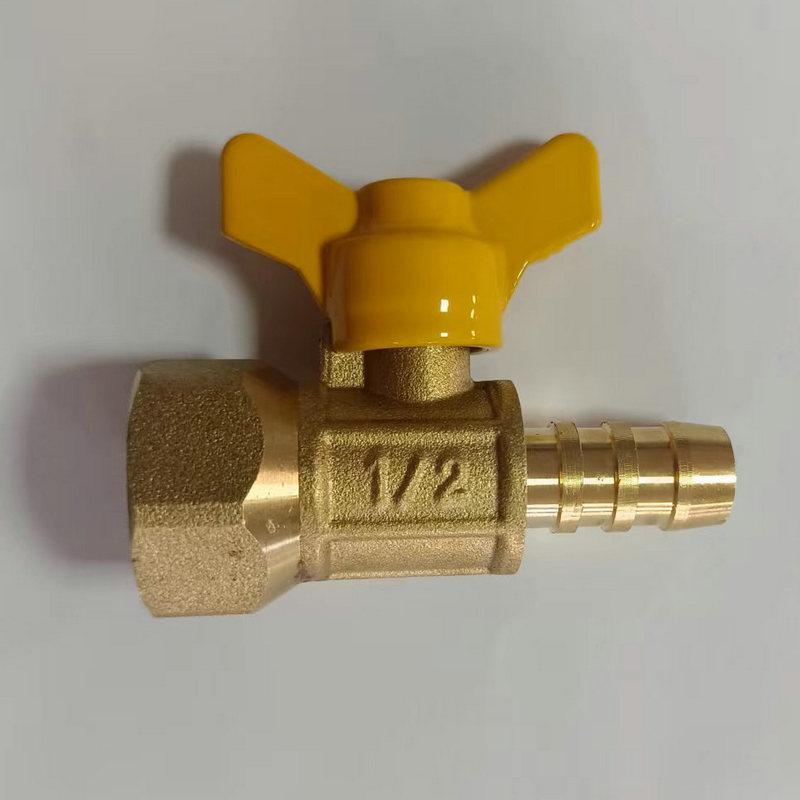 Butterfly Shape Safety Connect Lpg Gas Copper Valves Brass Valve With Nozzle