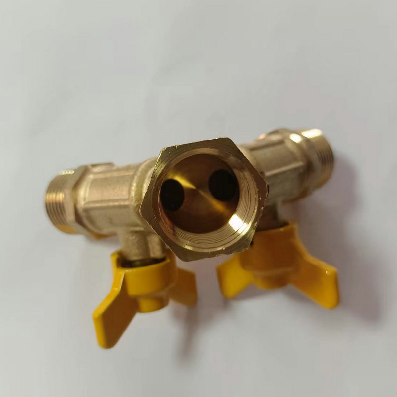 Home Kitchen Outer Wire Y Type Double Size Gas Brass High Quality Air Vent Valve